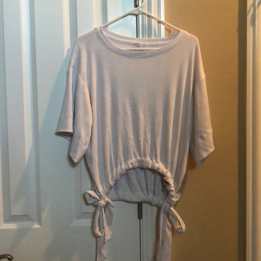 Crop Side Tie Sweater